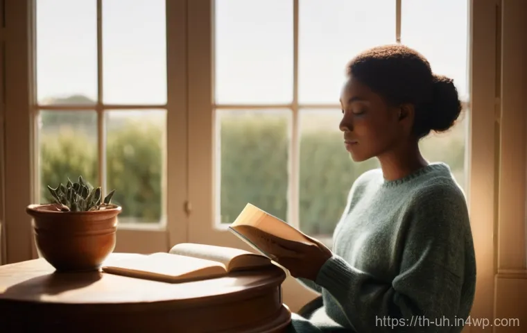 과거 자아 화해를 위한 첫 단계 - **Prompt for Inner Reflection and Acceptance:**
    "A serene portrait of a person (appearing to be ...